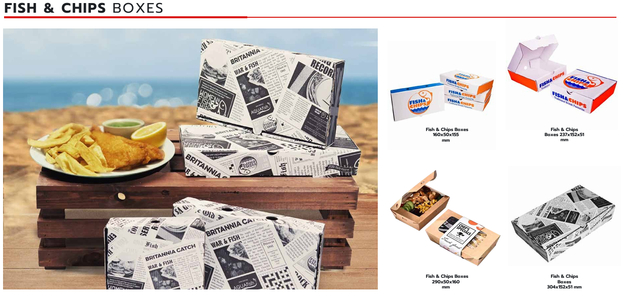 fish & chip boxes